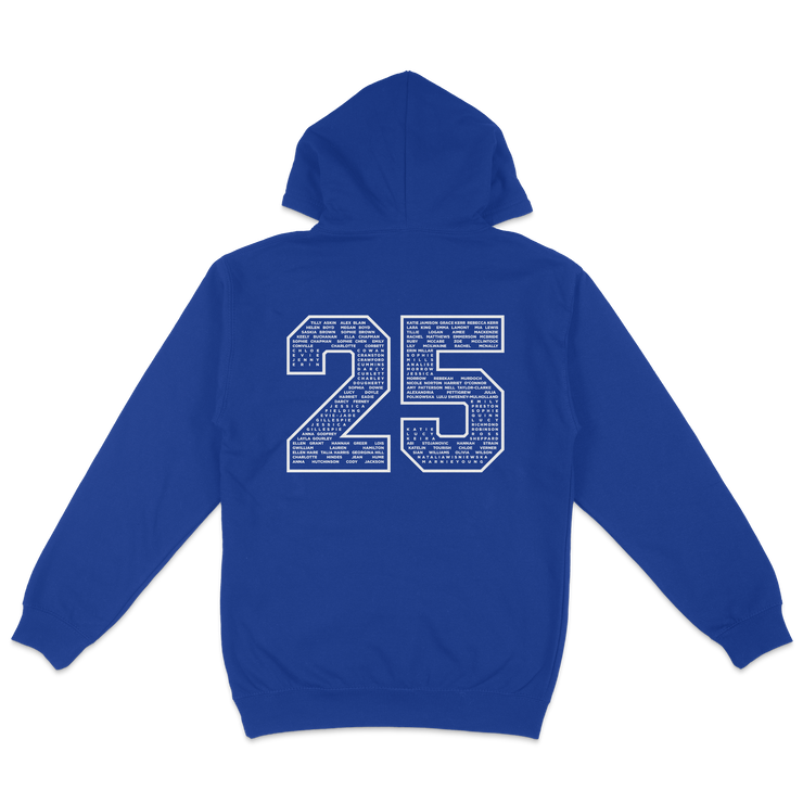 BCS 2025 BRIGHT BLUE HOODIE + WHITE PRINT