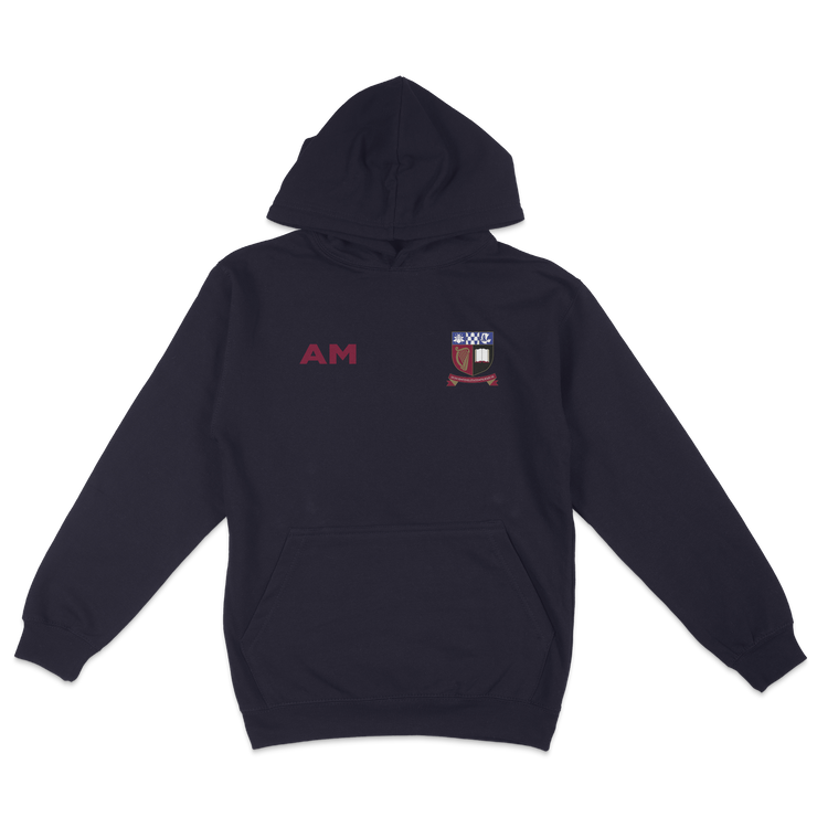 VCB NAVY HOODIE | MAROON PRINT